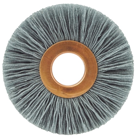 Weiler 2-1/2" Dia Nylox Wheel Brush, .022/120SC Crimped Fill, 5/8" 29123